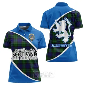 Bannatyne Family Crest Tartan Women's Polo Shirt Celebrate Saint Andrew's Day in Style