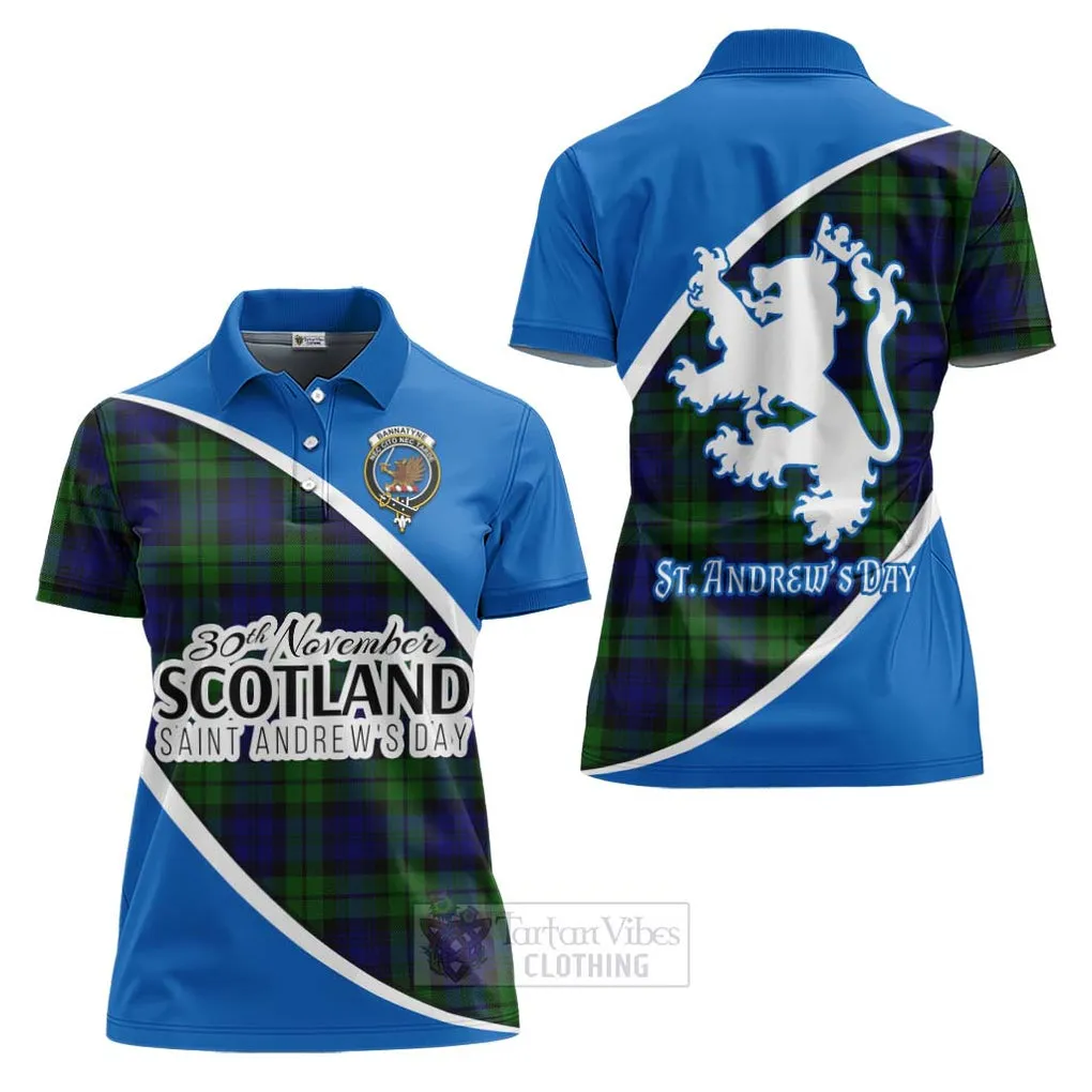 Bannatyne Family Crest Tartan Women's Polo Shirt Celebrate Saint Andrew's Day in Style