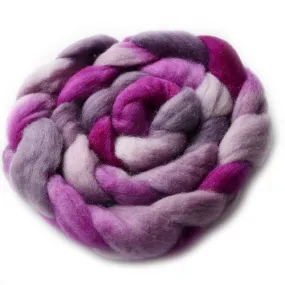 Corriedale Wool Sliver Hand Dyed Raspberry Pink 12407