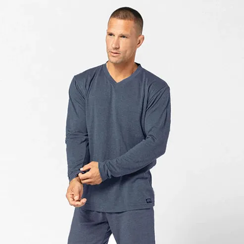 DFND Men's LS IR V Neck Sleepwear Shirt