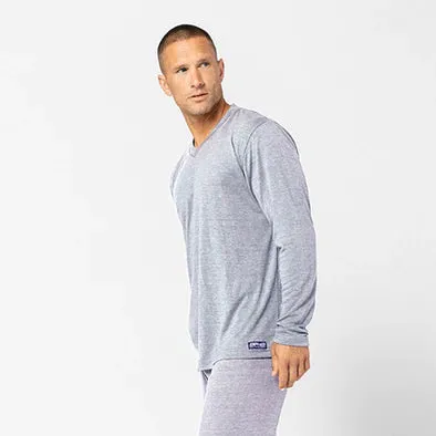 DFND Men's LS IR V Neck Sleepwear Shirt