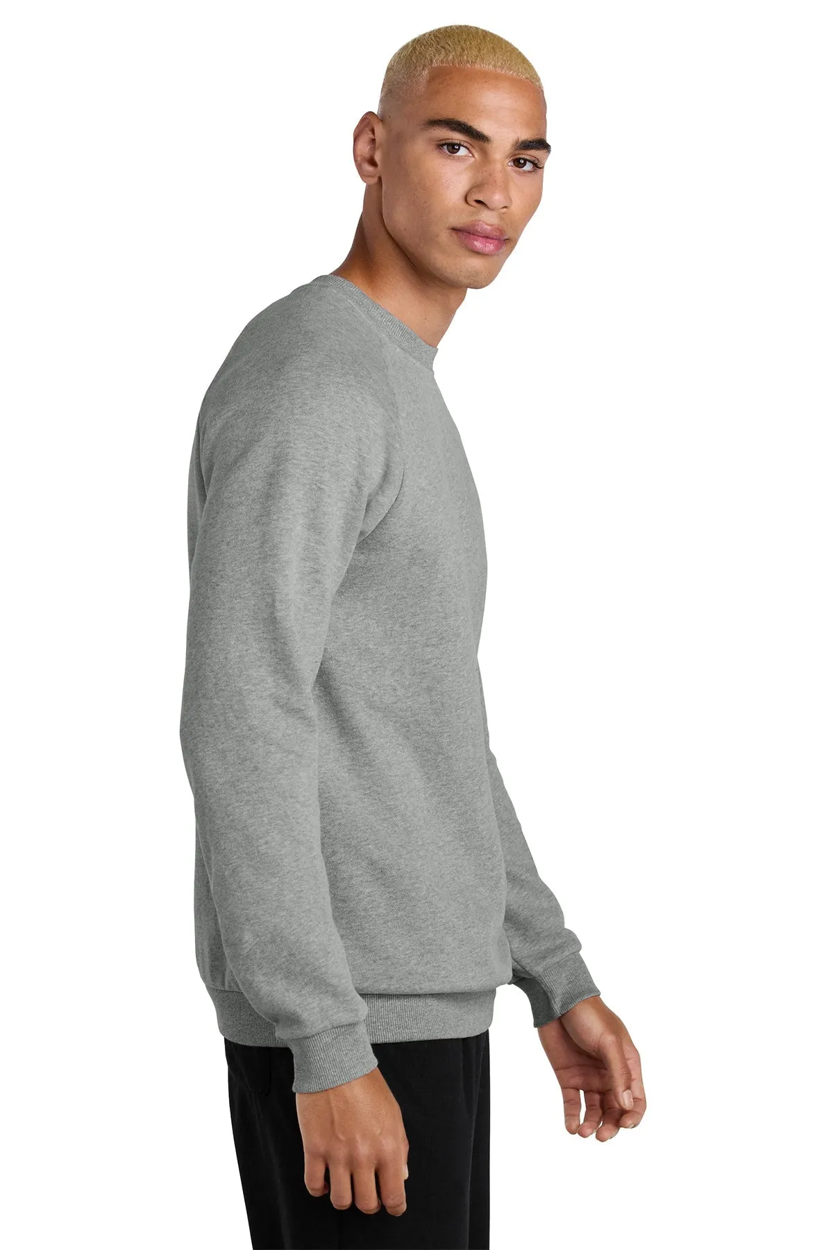 District Cloud Custom Fleece Crews, Heathered Steel