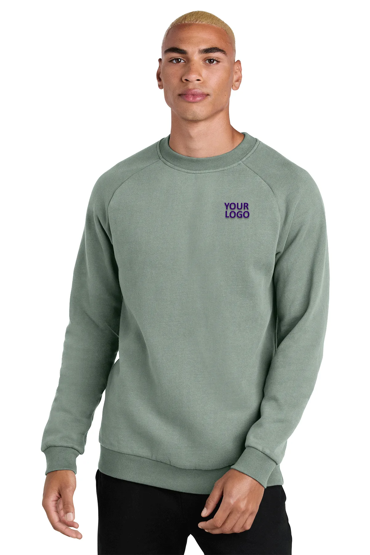 District Cloud Fleece Custom Crews, Slate Green