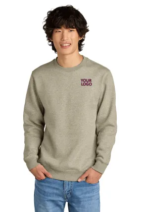 District Perfect Weight Custom Fleece Crews, Heathered Latte