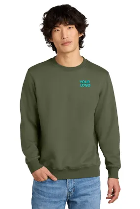 District Perfect Weight Custom Fleece Crews, Military Green
