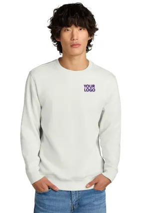 District Perfect Weight Custom Fleece Crews, White Onyx