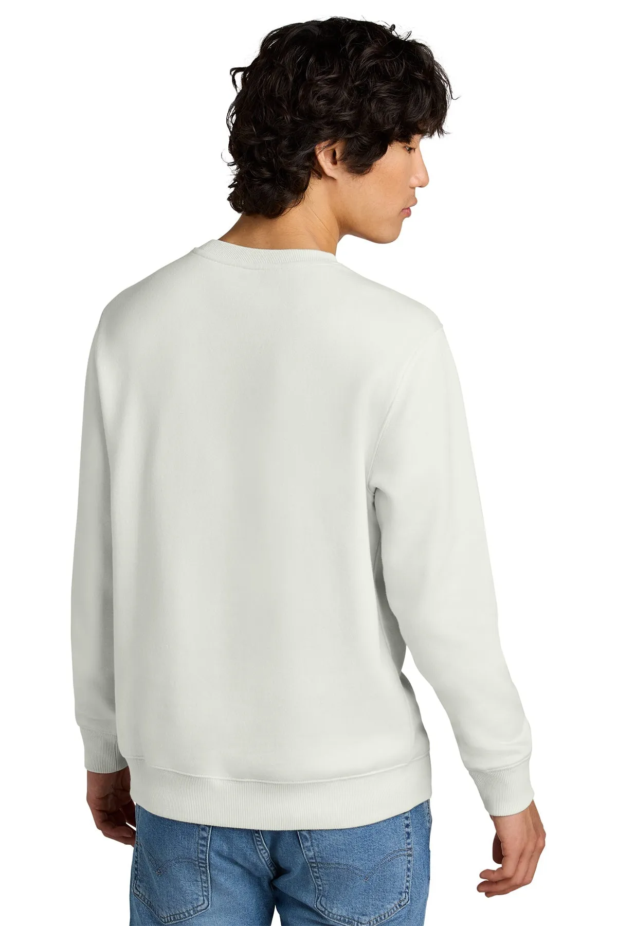 District Perfect Weight Custom Fleece Crews, White Onyx