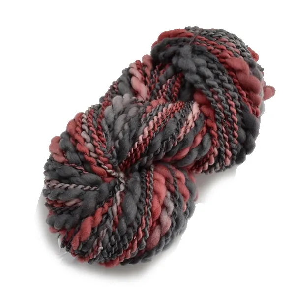 Hand Spun Chunky Tasmanian Merino Yarn in Dusty Red 12991