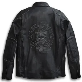 Harley Davidson Skull Motorcycle Leather Jacket
