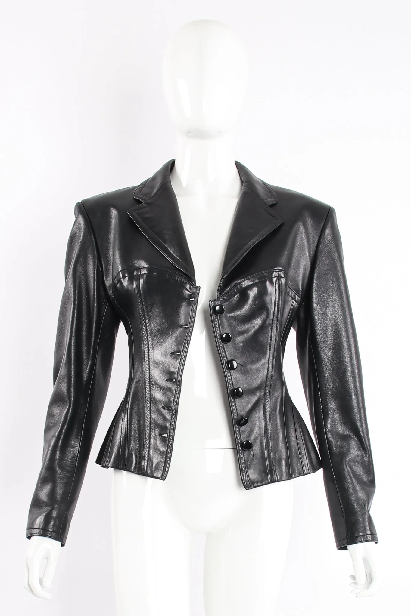 Leather Bustier Corset Jacket