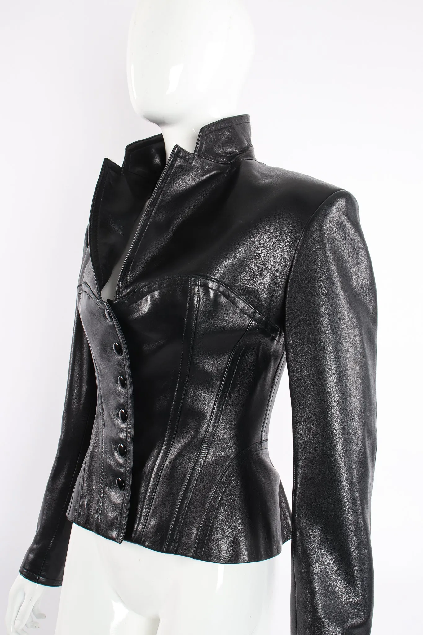 Leather Bustier Corset Jacket