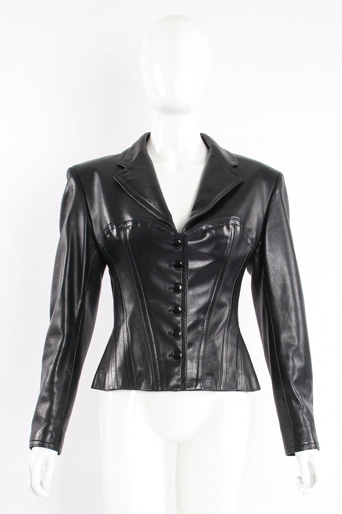 Leather Bustier Corset Jacket