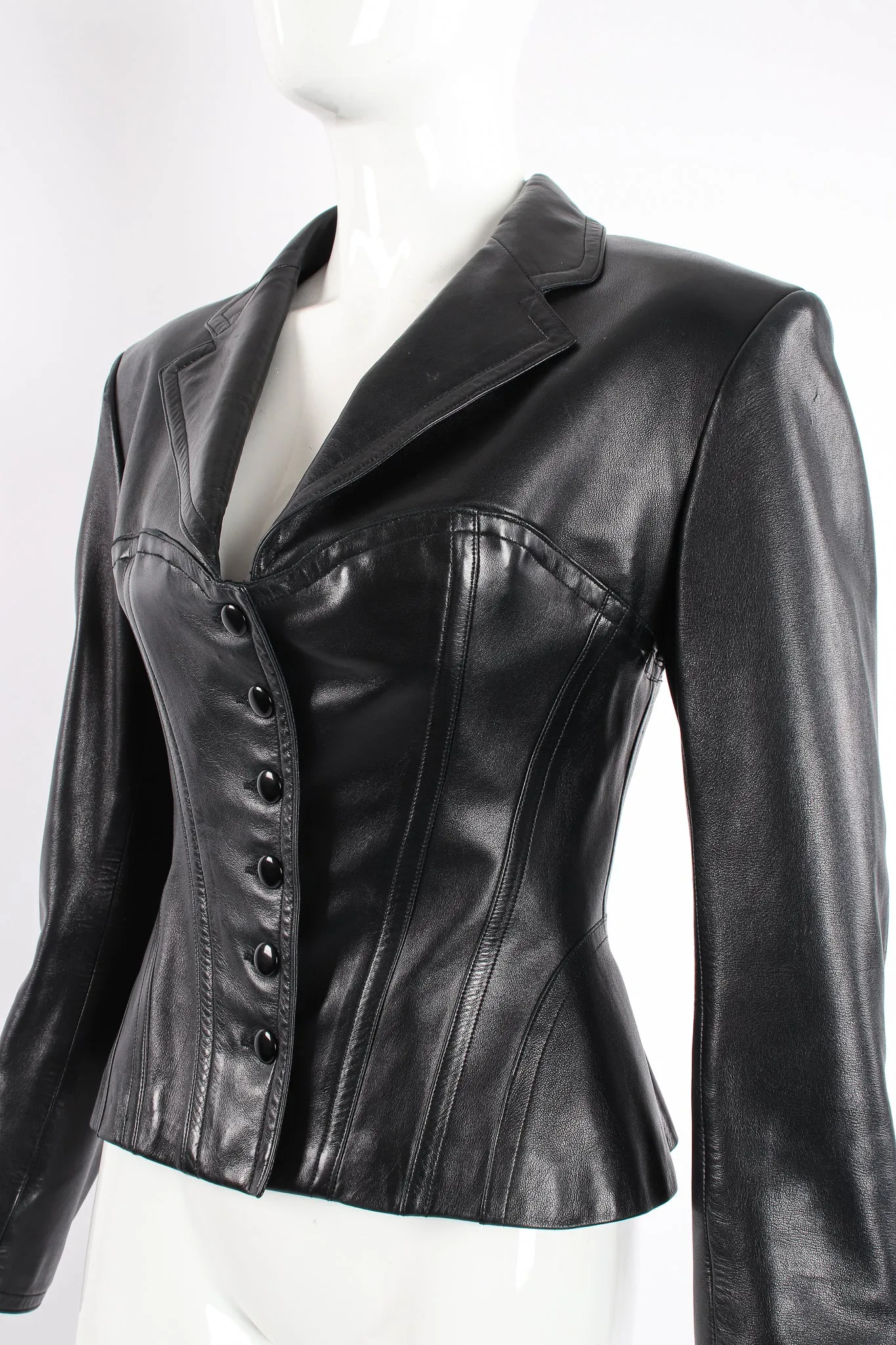 Leather Bustier Corset Jacket