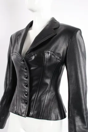 Leather Bustier Corset Jacket