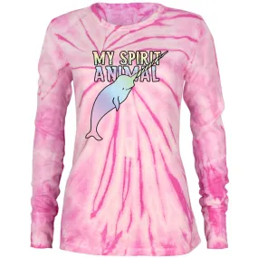 My Spirit Animal Narwhal Unicorn Of The Sea Pastel Juniors Long Sleeve Thermal Shirt