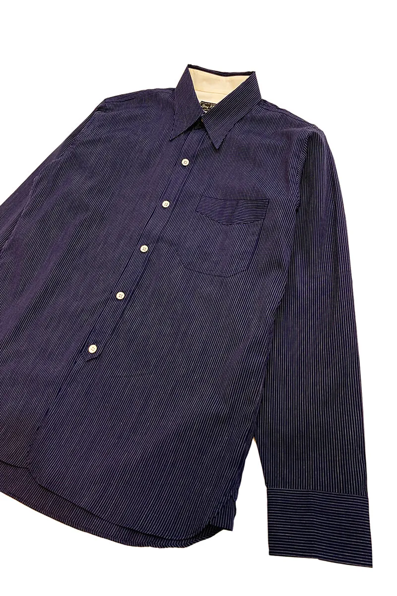 Navy Stripe Work Shirt