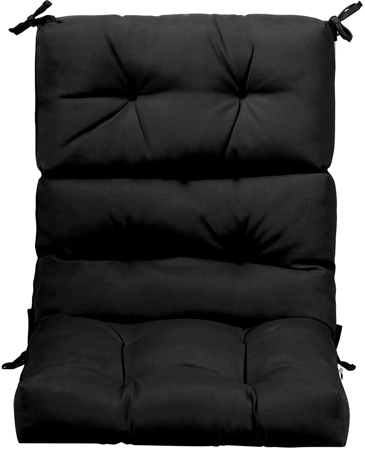 Patio High Back Chair Cushion, Tufted Chair Seat Pads with Non-Slip String Ties