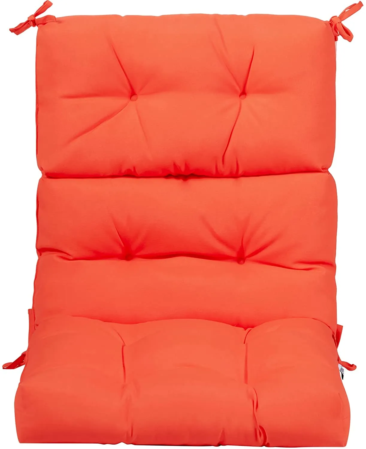 Patio High Back Chair Cushion, Tufted Chair Seat Pads with Non-Slip String Ties
