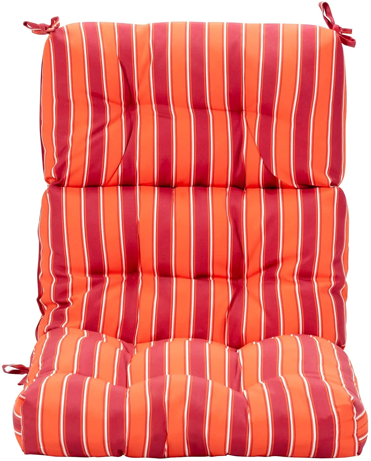 Patio High Back Chair Cushion, Tufted Chair Seat Pads with Non-Slip String Ties