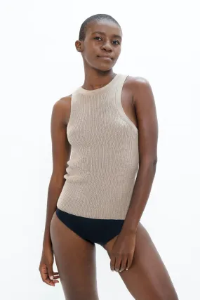Sao Paulo Racer Knitted Top Sand