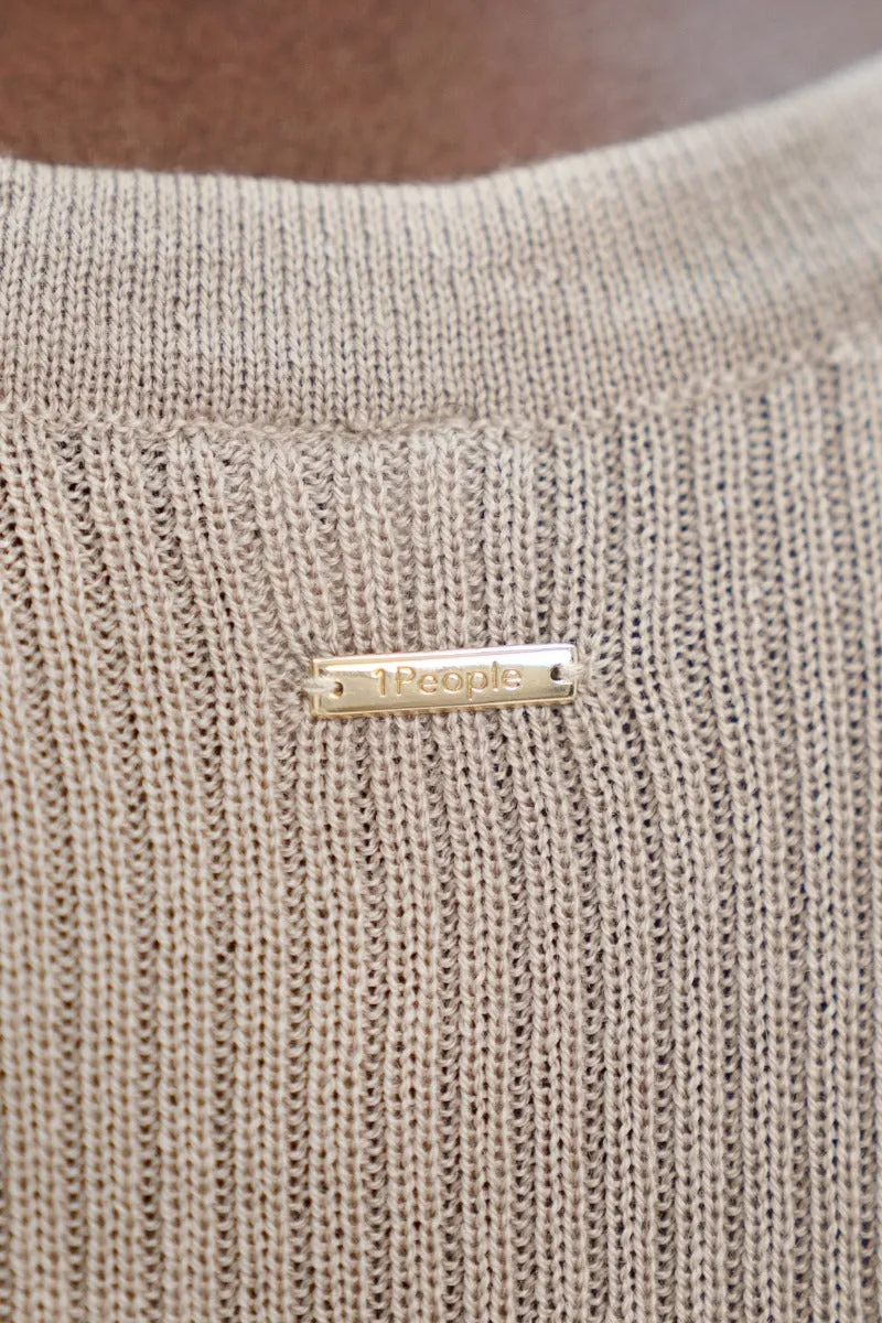 Sao Paulo Racer Knitted Top Sand