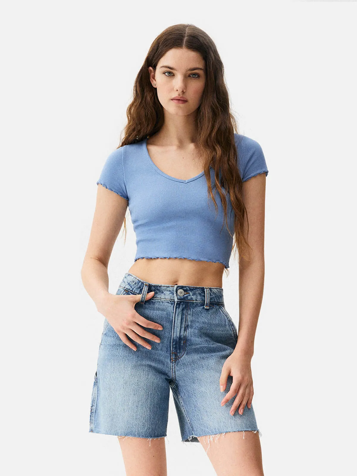 Short Green Crop Top