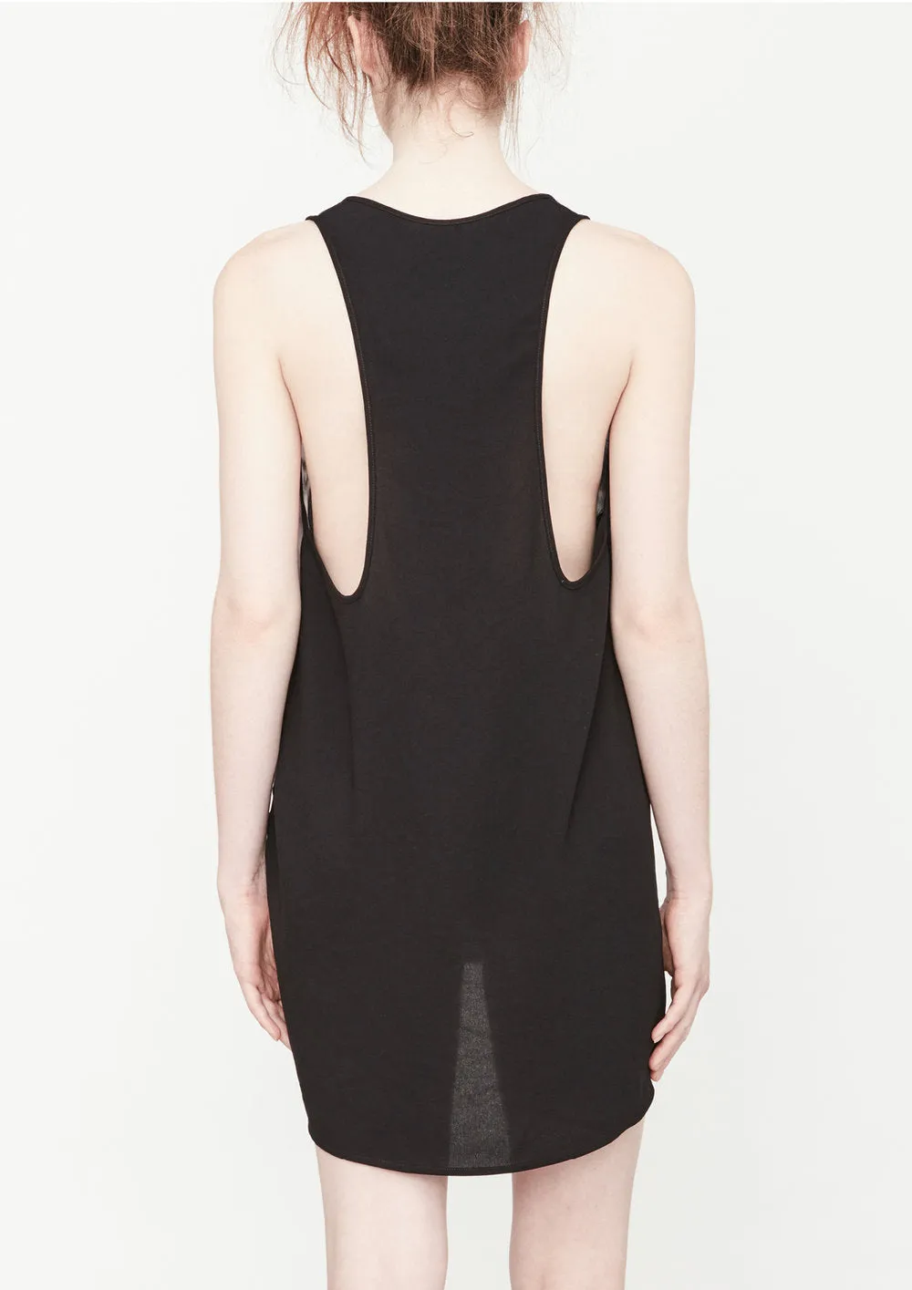 TANK TOP OVERSIZED - VISCOSE print cloud black / white