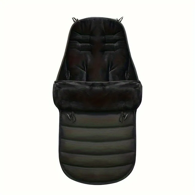 Universal Winter Stroller Pad Waterproof Windproof Warm Coral Fleece Lined
