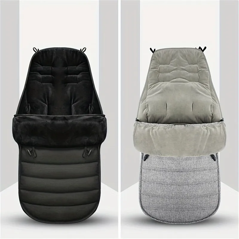 Universal Winter Stroller Pad Waterproof Windproof Warm Coral Fleece Lined
